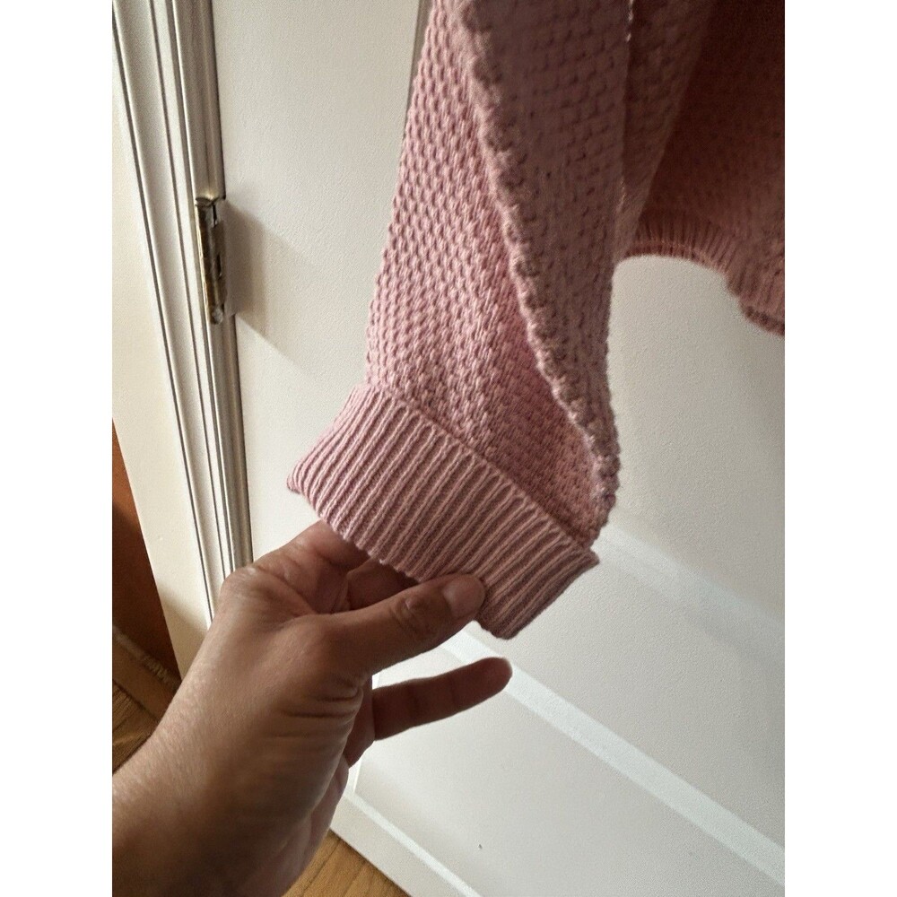 Sincerely Jules Size XS Pink Waffle Knit Button Henley Sweater NWT - Picture 7 of 10